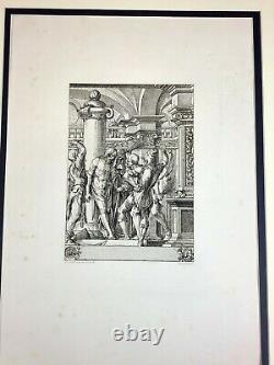 1890 Antique Engraving Hans Holbein The Passion Flagellation Of Jesus Christ