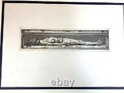 1890 Antique Engraving Hans Holbein The Younger Death Dead Jesus Christ RARE