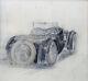 1934 Alvis Speed 20 Tourer Vanden Plas Francis E. Lord Original Pencil Drawing