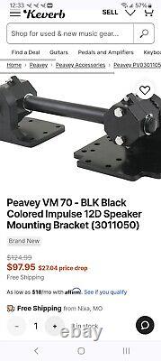 2 Peavey Versamount 70 Black speaker mounting bracket. VM-70 Black