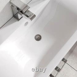 600mm Anthracite Newton Vanity Unit Ceramic Sink Bathroom Wall Hung Furniture