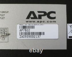 APC AP7822 PDU Power Distribution Unit 2U Rack Mount 230V 32A 4xC20 12xC13