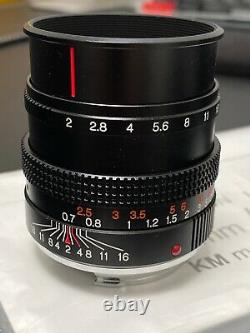 Almost Unused Konica M-HEXANON 50mm F2 MF Lens for Leica M Mount