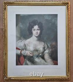 Antique Art Portrait Mezzotint Miss Rosamond Croker by Sir Thomas Lawrence