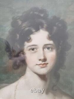 Antique Art Portrait Mezzotint Miss Rosamond Croker by Sir Thomas Lawrence