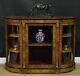 Antique Victorian Gilt Mounted Walnut & Marquetry Side Cabinet Iv Table