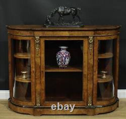 Antique Victorian Gilt Mounted Walnut & Marquetry Side Cabinet IV Table