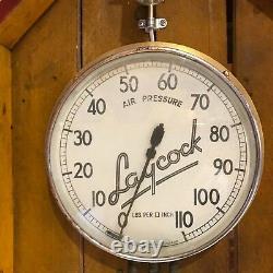 Automobilia Laycock Air Pressure Gauge Mounted In Wooden Unit #2081