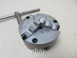 BISON 2425 94 125mm 3 Jaw Scroll Lathe Chuck Front Mount With Chuck Key LC81