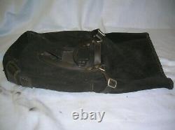 BMW R Nine T Unit Garage Heavyweight Suede Leather Side Bag and Mounting Frame
