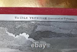 Beautiful Vintage & Rare Mounted Pewter Etching The Idle Prentice by Hogarth