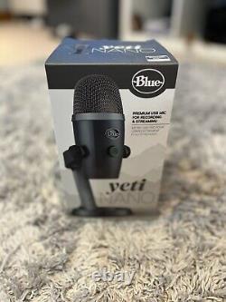 Blue Yeti Nano Microphone, Comes With A Shock Mount And A Boom Arm