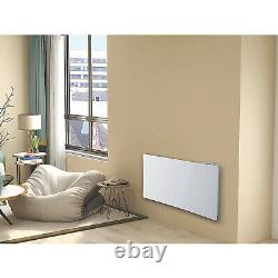 Blyss Electric Radiator Heater Thermostat Metal Panel Wall-Mounted White 2000W