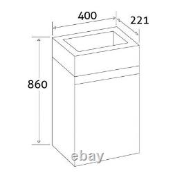 Compact WC Floor Standing Cloakroom Vanity Unit & Basin Urban Grey 400mm