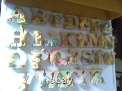Complete DisneyWinnie The Pooh Alphabet With Wall Mounted Display Unit Very Rare