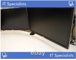 Dual Dell P2314Ht LED 23 screens mounted on a new clamp stand including cables