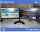 Dual Dell P2314ht Led 23 Screens Mounted On New Desktop Stand + Cables, Grade B