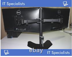Dual Dell P2314Ht LED 23 screens mounted on new desktop stand + cables, Grade B