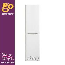 Eaton Gloss White Bathroom Cabinet Tall Storage Unit Left Hand Cupboard 150cm