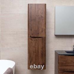 Eaton Redwood Bathroom Cabinet Tall Storage Unit Left Hand Wall Hung 150cm