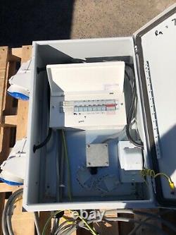 Electric METER BOX & Meter Tails, Consumer Unit & 4 x 32a Mounted Sockets