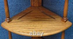 Ercol Hanging Corner Shelf Unit Solid Elm Old Colonial Small In Golden Dawn 1104