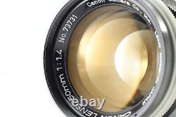 Exc+5 with Hood Canon 50mm f/1.4 Lens LTM L39 Leica Screw Mount From JAPAN