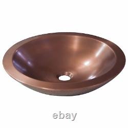 Hammered Copper Sit On Basin Bowl Sink complete with Copper Wall Mounted Tap