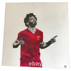 Impressionist Portrait Painting Liverpool Football Club Star Striker Mo Salah