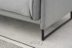 MADE. Com Malini Mountain Grey Weave Three Seater Sofa RRP £799