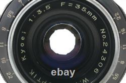 MINT Kyoei W. KLAROPTIK 35mm f3.5 Lens L39 LTM Leica Screw Mount M39 From JAPAN