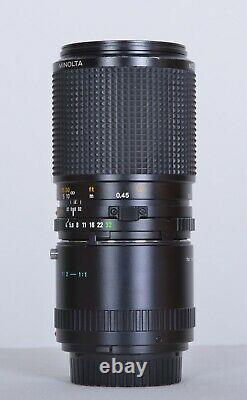 Minolta MD 100mm f/4 Macro with Extension Tube, Plus MD A Mount Adapter