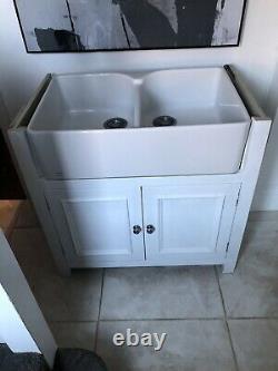 Neptune Chichester Double Sink Unit With Under mount Villeroy Bosch Ceramic Sink