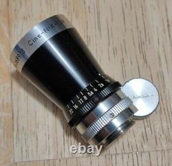 Nikon Cine-Nikkor 6.5mm F1.9 Nippon Kogaku Japan D-mount Lens UNTESTED FAULTY