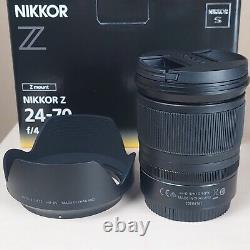 Nikon Nikkor Z 24-70mm F4 S Full Frame Lens Boxed F/R Caps & Hood PRISTINE