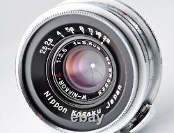 Nippon Kogaku W-NIKKOR C 3.5cm 35mm f/2.5 Lens Silver Nikon S Mount Rangefinder