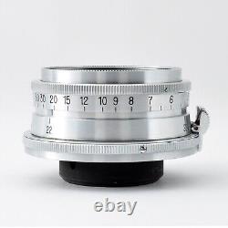 Nippon Kogaku W-NIKKOR C 3.5cm 35mm f/2.5 Lens Silver Nikon S Mount Rangefinder