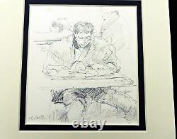 Original Signed Drawing Pencil Sketch Life Study Michael Fell Royal Academy