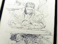 Original Signed Drawing Pencil Sketch Life Study Michael Fell Royal Academy