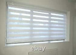 Premium Roller Zebra Vision Day & Night Blinds Window For Home/Office 4 Colors