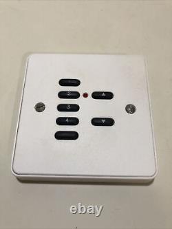 Rako RCP07 7 Button Wireless Keypad With White Plastic Finish, Mounting Plate
