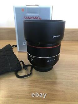 Samyang 85 mm F1.4 EF Lens for Canon EF Mount DSLR Camera. PRISTINE CONDITION
