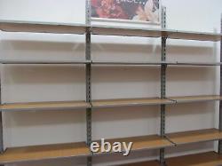 Shop Retail Wall Mounted 1mtr Wide Bay 4 x Shelf Bay Shelving System Display UK