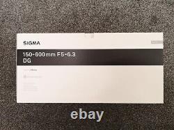Sigma 150-600mm F/5-6.3 DG OS HSM C Contemporary Lens Nikon F mount HARDLY USED