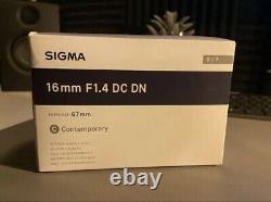 Sigma 16mm f/1.4 DC DN Contemporary Lens for Sony E-mount Cameras