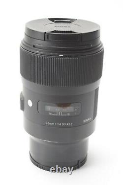 Sigma 35mm f/1.4 DG Art for Sony E / FE Mount With Front and Rear Lens Caps