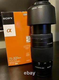 Sony Tele Lens 75-300mm A-mount For Sony Alpha DSLR In Excellent Condition