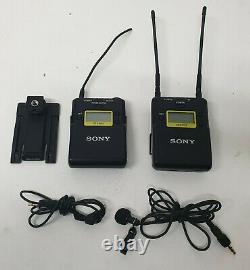 Sony UHF Wireless Set-UTX-B03 Belt Pack, URX-P03 Receiver Lavalier Mic Kit Mount