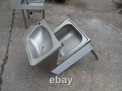 Stainless Steel Wall Mounted Mop Bucket Sink with Front Legs £125 + Vat
