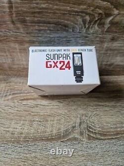 Sunpak GX24 Shoe Mount Flash Built Inc Sync Cord Boxed Used